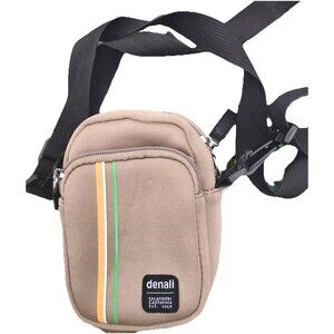 Denali Camera Portable Small Bag  Case W Strap Hiking Photography Clip On Tan